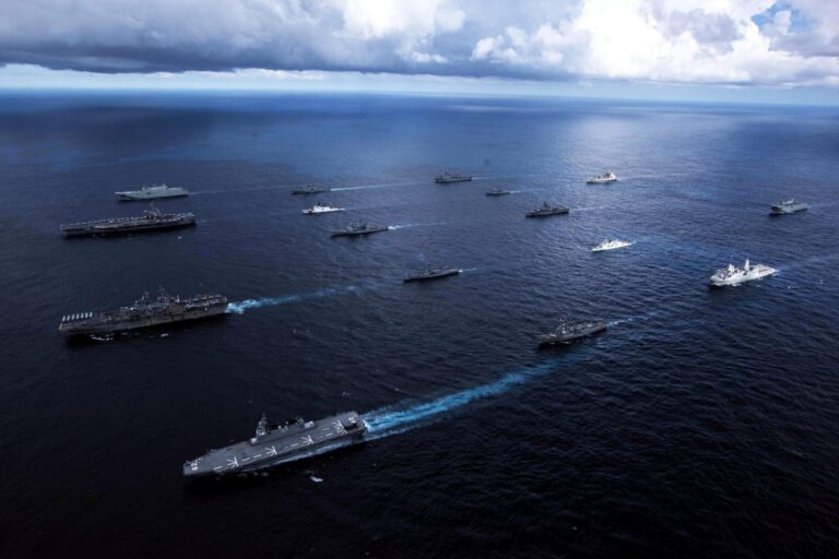 Image accompanying the article on the Abraham Lincoln Carrier Strike Group in the Gulf during Operation Epic Fury and American naval power.